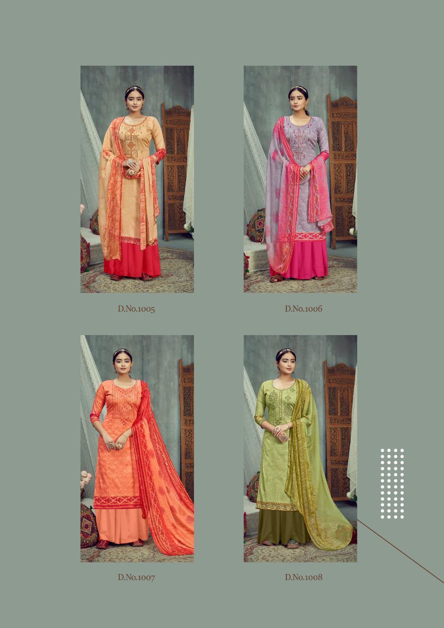 ROLI MOLI SARINA Latest fancy festive Wear Pure Glace cotton Designers Embroidery Readymade Salwar suit collection